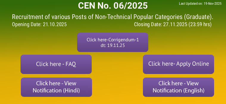 Recruitment of Assitant Loco Pilot (ALP)